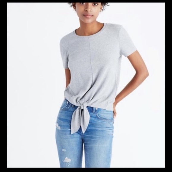 Madewell Texture and Thread Modern Tie-Front Top - Picture 1 of 5